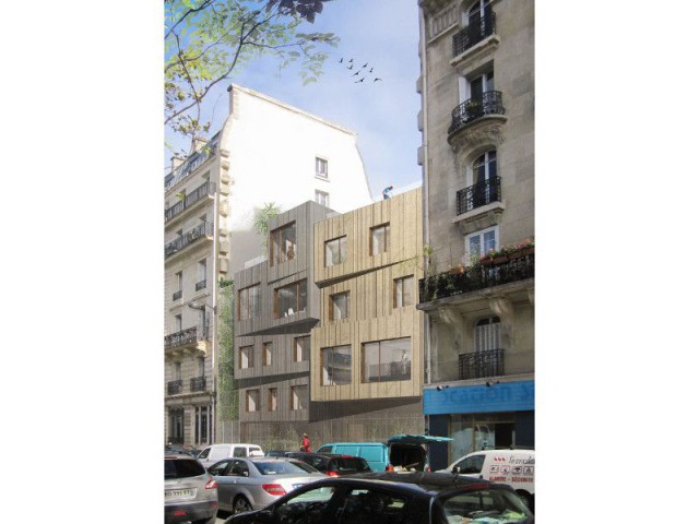 Des façades rythmées pour distinguer les deux maisons de ville - Maisons Boulevard Lenoir à Paris