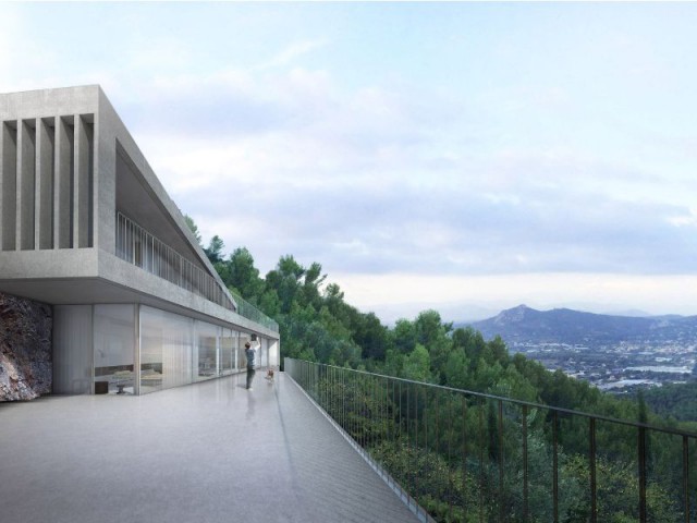 Une villa d'architecte perchée sur la colline d'Hyères : Comme de l'origami - Une villa d'architecte perchée sur la colline d'Hyères