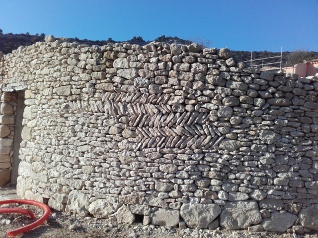 Murs en pierre en double parement