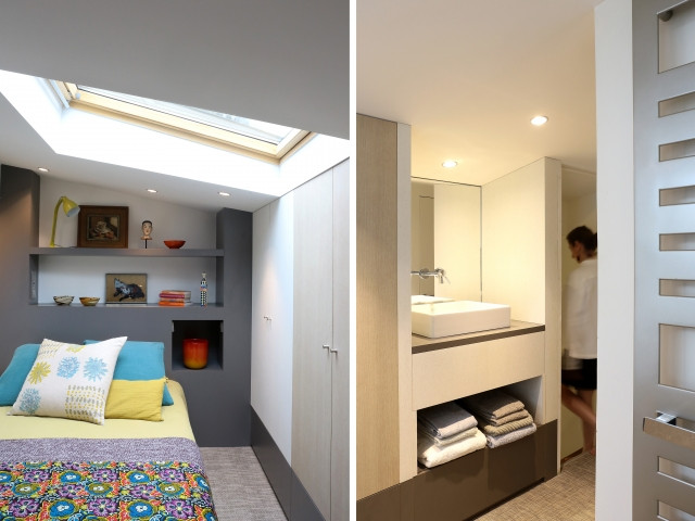 Une chambre d'amis sous les toits de Paris