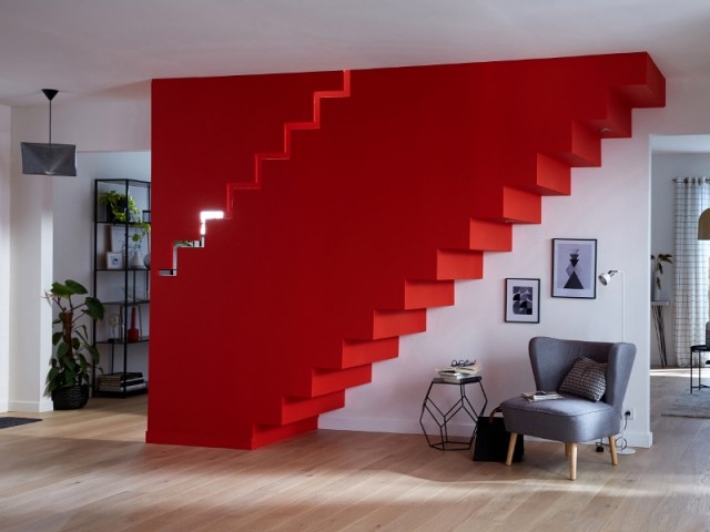 Peinture rouge infrarouge Dulux Valentine Architecte
