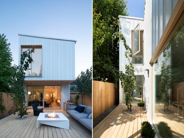Un patio et une terrasse en bois très chaleureux 