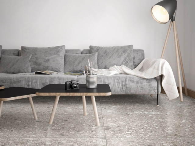 Grès cérame motif terrazzo, 58,80 &euro; le m2, en vente chez David B