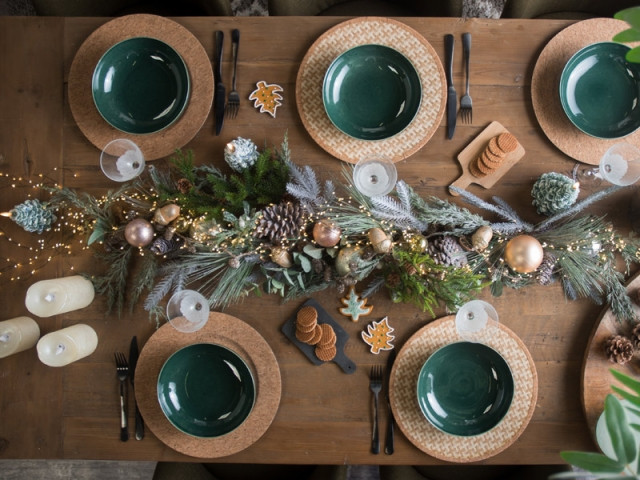 Une déco nature pour une table de fête élégante