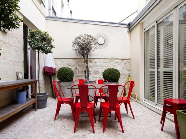 Un patio au c&oelig;ur de l'appartement  