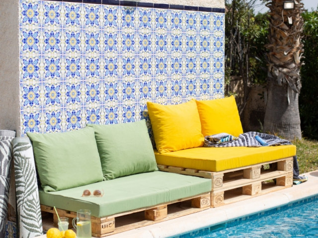 Une terrasse habillée d'azulejos comme au Portugal