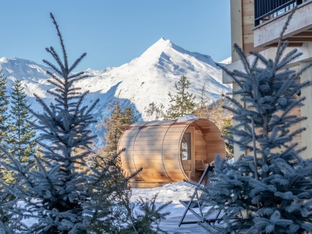 Un sauna avec vue panoramique