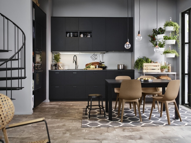 Cuisine noire Kungsbacka, Ikea, prix : à partir de 459 &euro; 