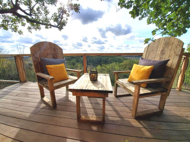 Une terrasse avec vue panoramique 