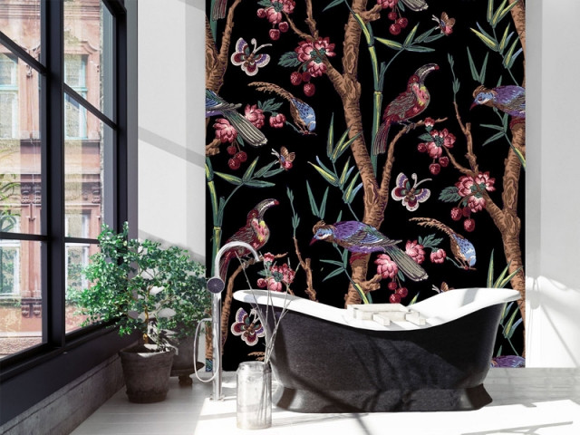 Décor panoramique Chinoiserie (largeur 195 cm), Etoffe.com, prix : 514 &euro;