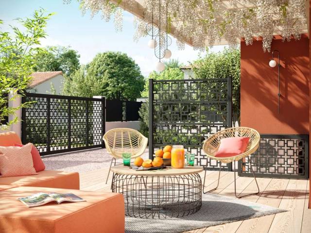 Terrasse et balcon : 33 idées déco pour se protéger du vis-à-vis