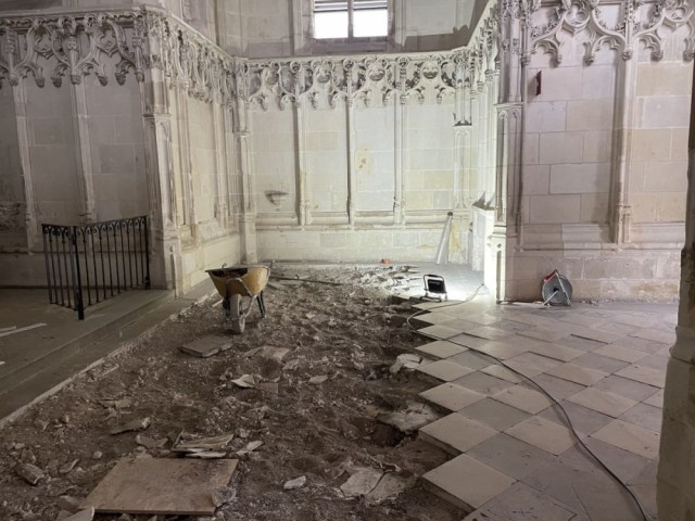 Une multitude de travaux à mener - Chapelle Saint-Hubert château d'Amboise chantier