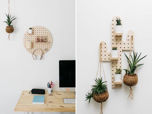 Un pegboard déco pour remplacer une étagère