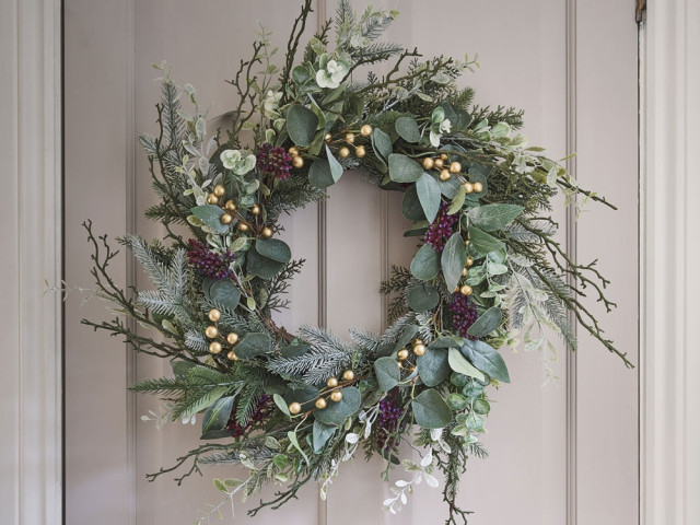 Une couronne de Noël très nature