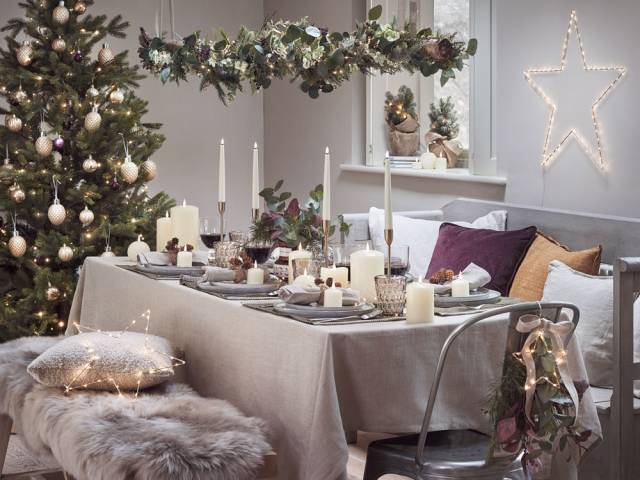 Une table de fêtes cosy pour une ambiance chalet