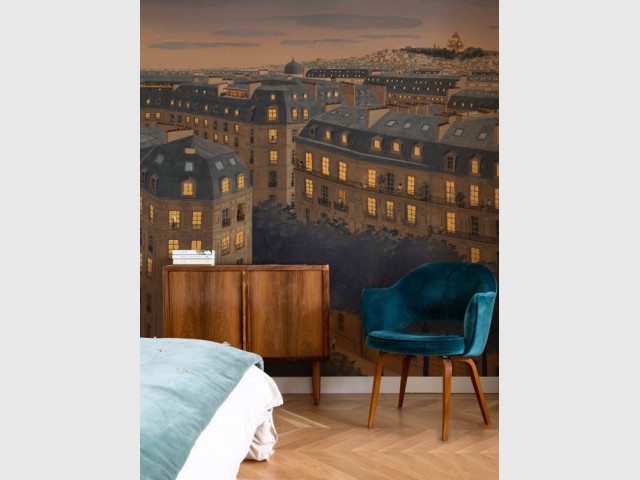 Papier peint panoramique Toits de Paris, Isidore Leroy