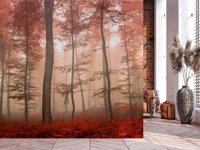 Papier peint panoramique Forêt pourpre, Scenolia
