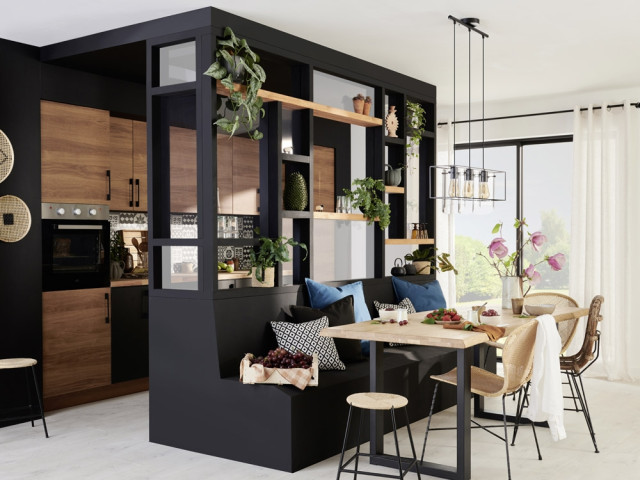 Une banquette pour organiser l'espace dans la cuisine