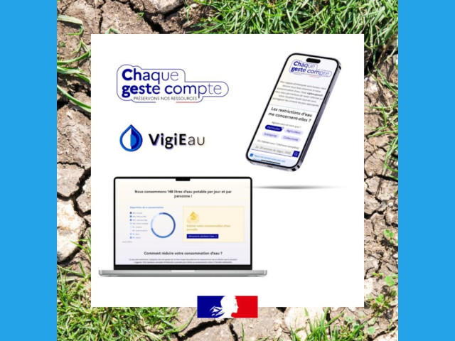 La plateforme VigiEau a été lancée ce 11 juillet 2023