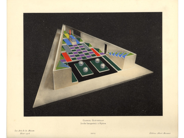 Maquette du jardin, Gabriel Guévrékian, 1926 - Clos Saint Bernard dit Villa Noailles