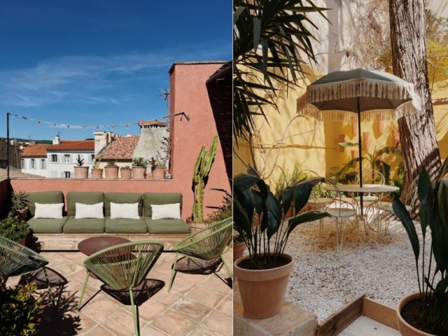 Maison Acacia dispose d'un patio et d'une terrasse avec vue sur les toits