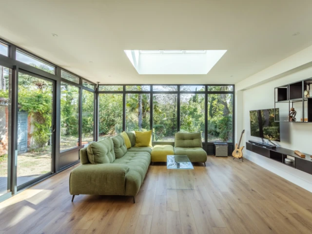 Un salon dans une verrière 