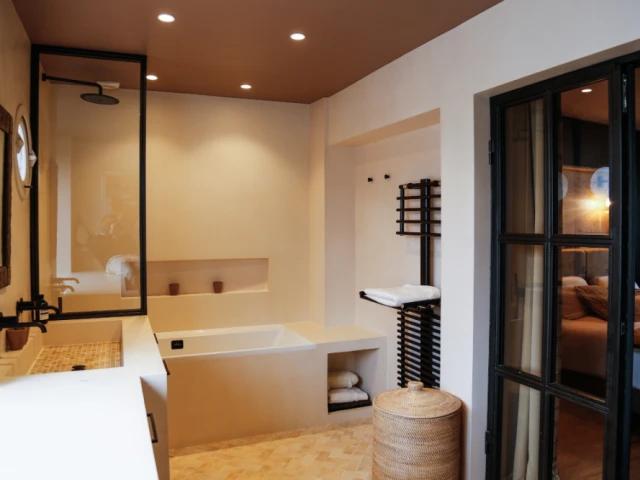 Après : Une salle de bain très minérale
