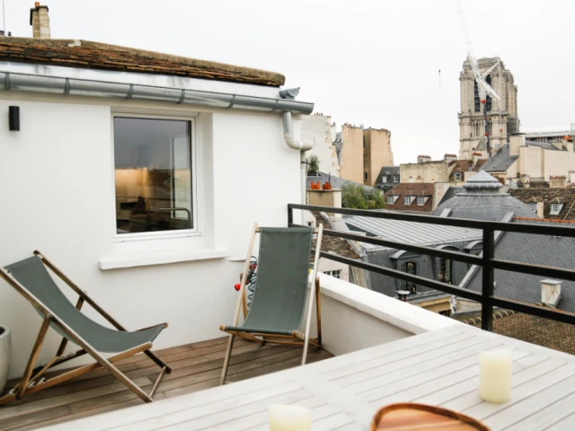 Après : Une terrasse avec vue sur Notre-Dame
