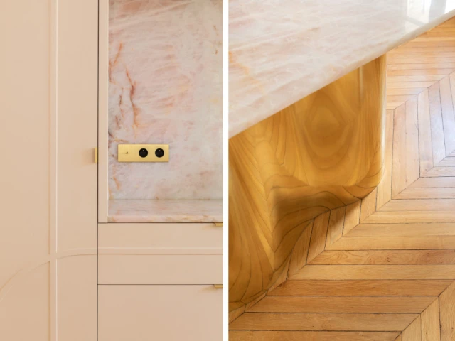 Du quartz avec des reflets roses