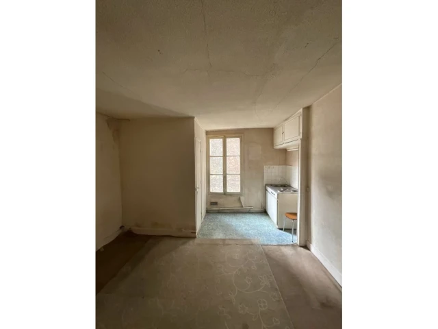 Le nouveau salon prend la place de l'ancienne cuisine - L'appartement avant les travaux