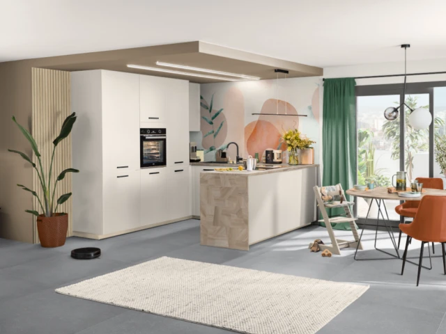 Une couleur qui illumine l'espace repas 