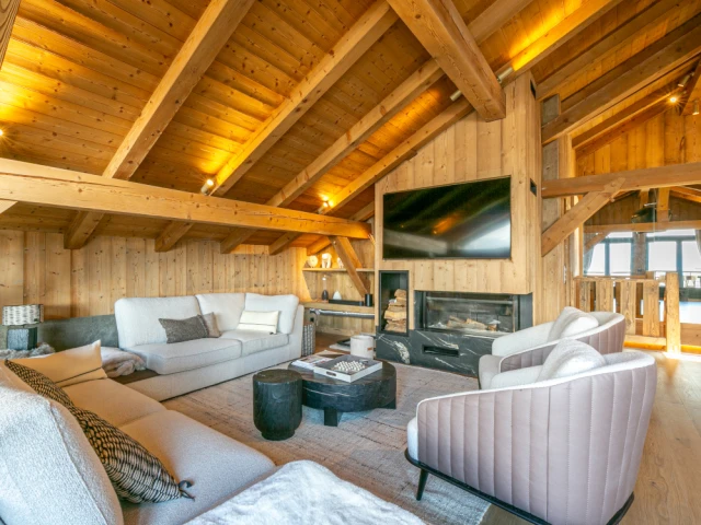 Le salon apr&egrave;s les travaux 