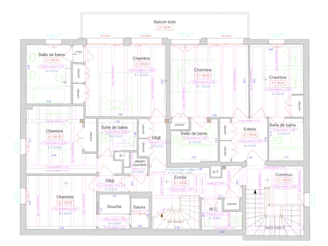 Plan &eacute;tage bas apr&egrave;s les travaux 