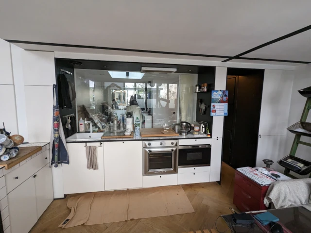 La cuisine avant travaux 