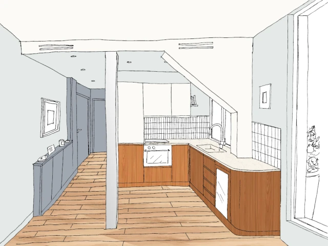 Croquis de la nouvelle cuisine 