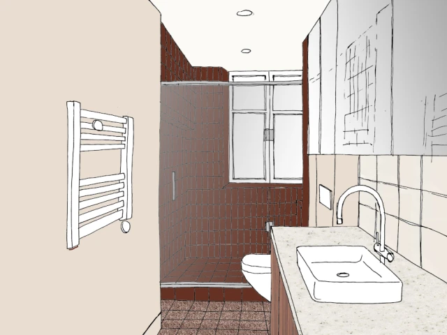 Croquis de la nouvelle salle de bains 