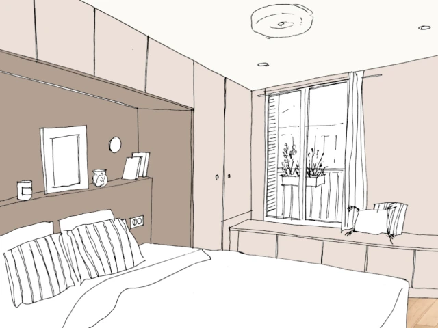 Croquis de la chambre 