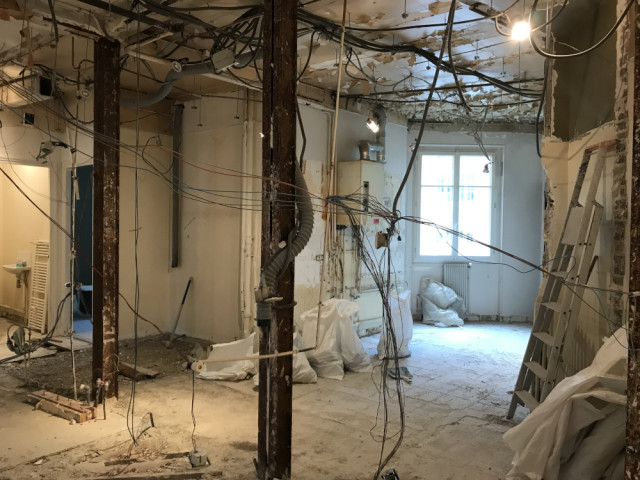 La cuisine pendant les travaux 