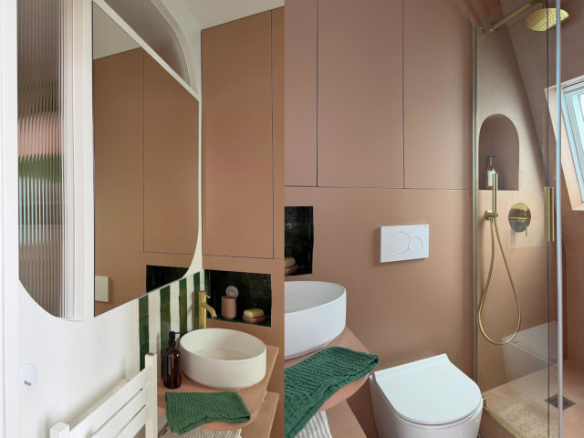 La salle d'eau apr&egrave;s les travaux 