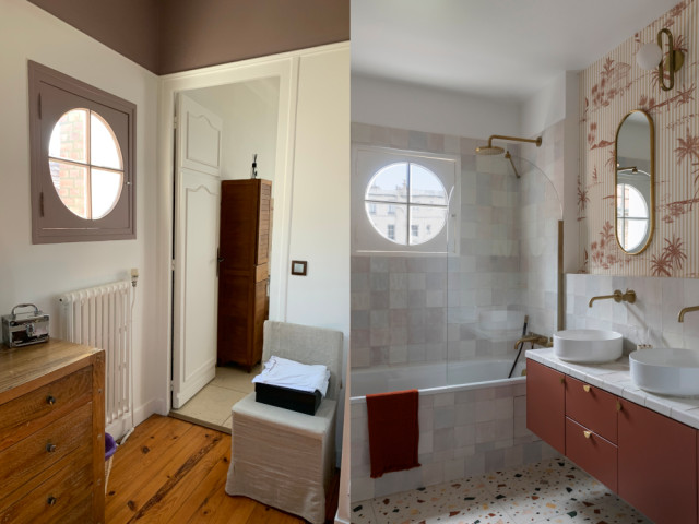 La salle de bain des enfants avant et apr&egrave;s 