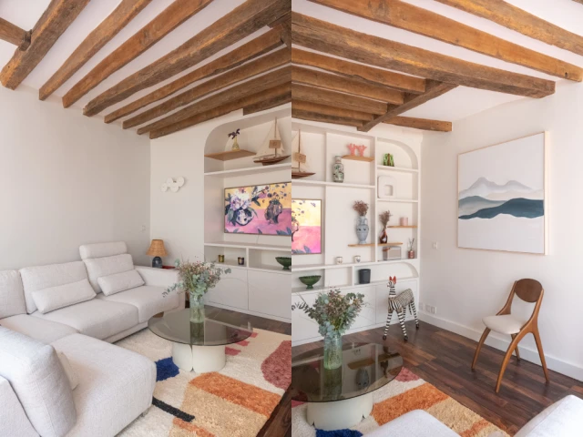 Le salon apr&egrave;s les travaux 