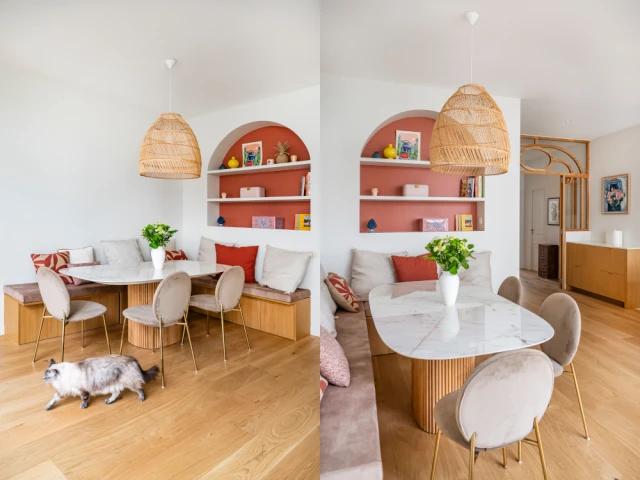 Un coin repas cocooning - La cuisine apr&egrave;s les travaux 