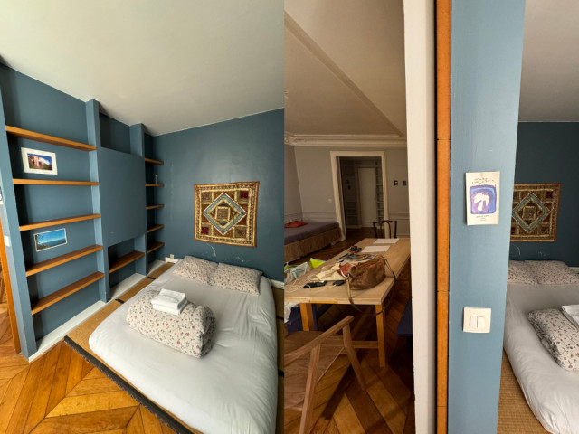 La chambre attenante au salon avant les travaux 