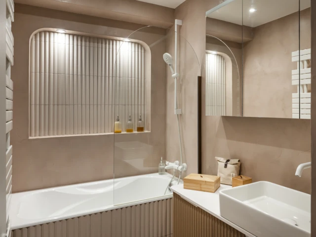 La salle de bain apr&egrave;s les travaux 