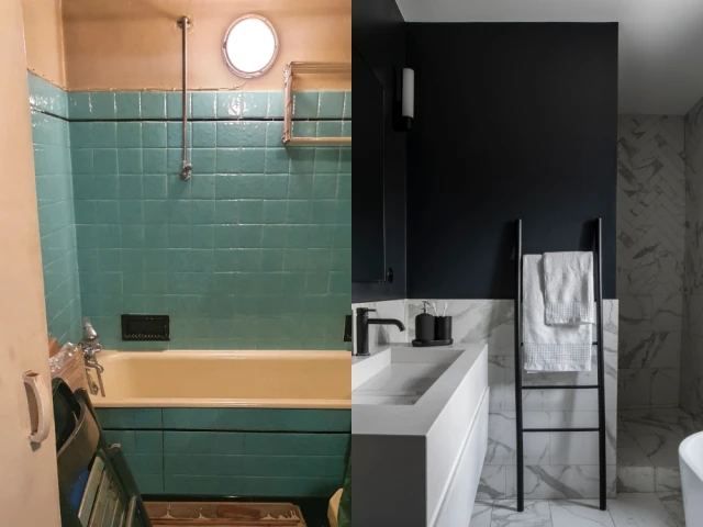 La salle de bain parentale avant et apr&egrave;s 
