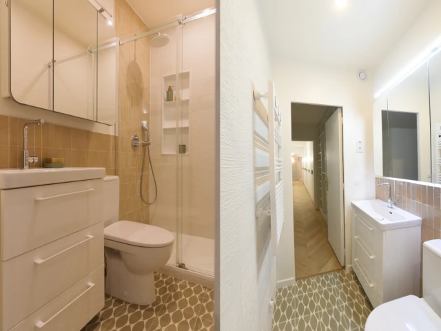 La salle de bain apr&egrave;s les travaux 