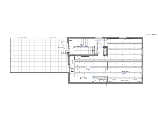 Plan du second niveau avant les travaux 