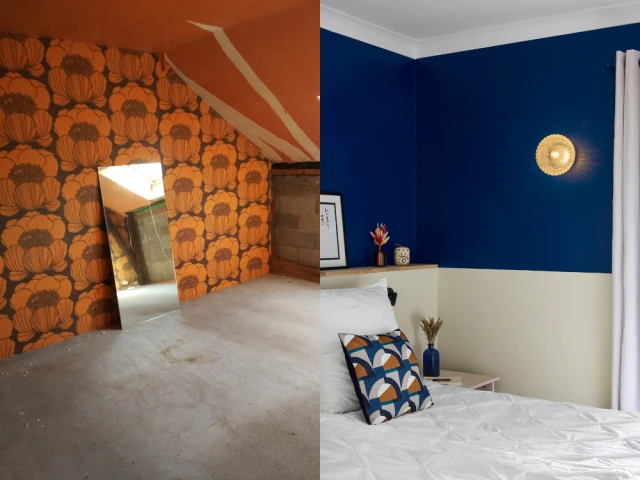 La chambre parentale avant et apr&egrave;s 