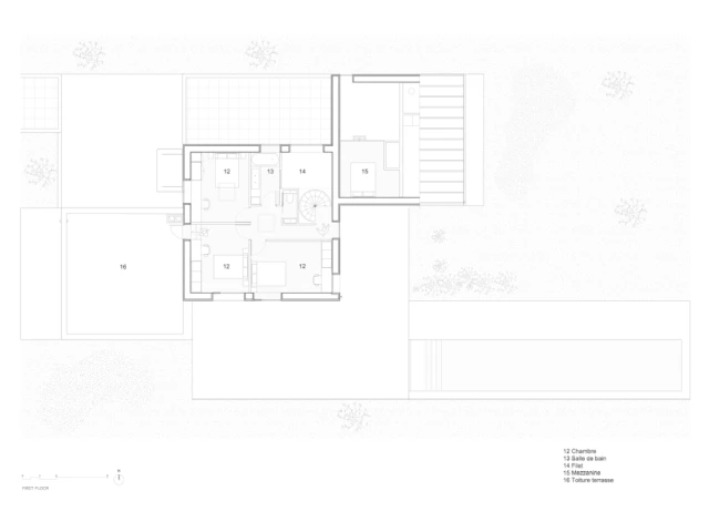 Plan du premier &eacute;tage de la maison 