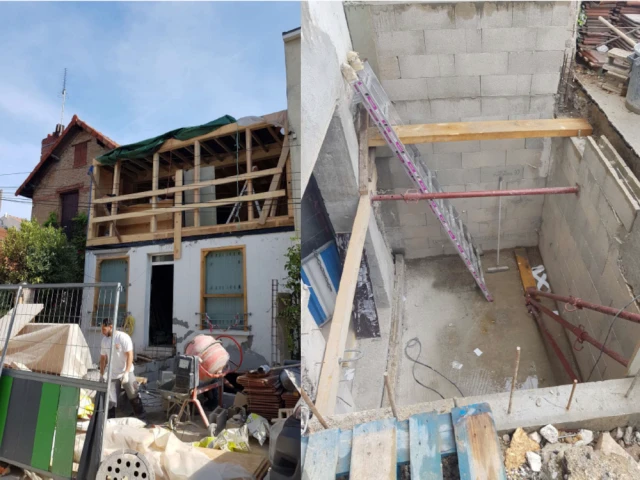 La maison pendant les travaux 
